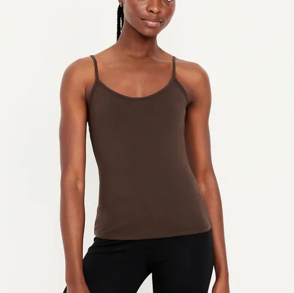 Old Navy Size Small First-Layer Brown Cami Tank Top With Adjustable Straps - Picture 4 of 9